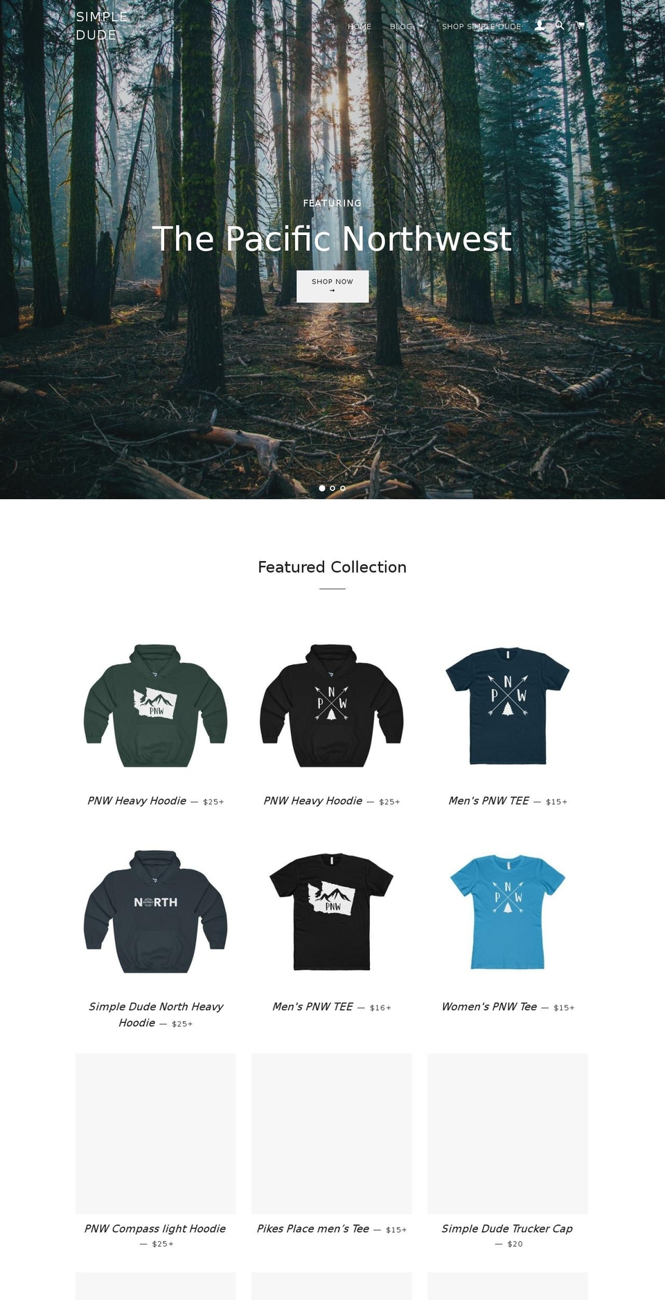 simpledudeapparel.com — Shopify storefront screenshot