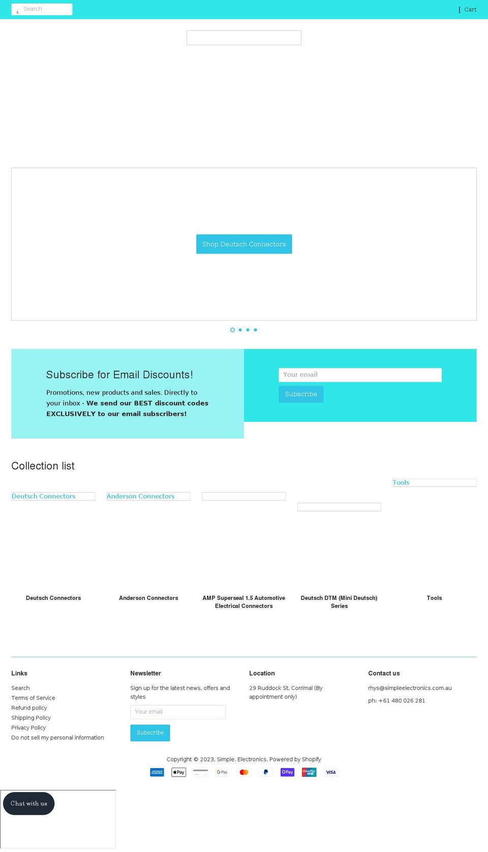 simpleelectronics.com.au shopify website screenshot