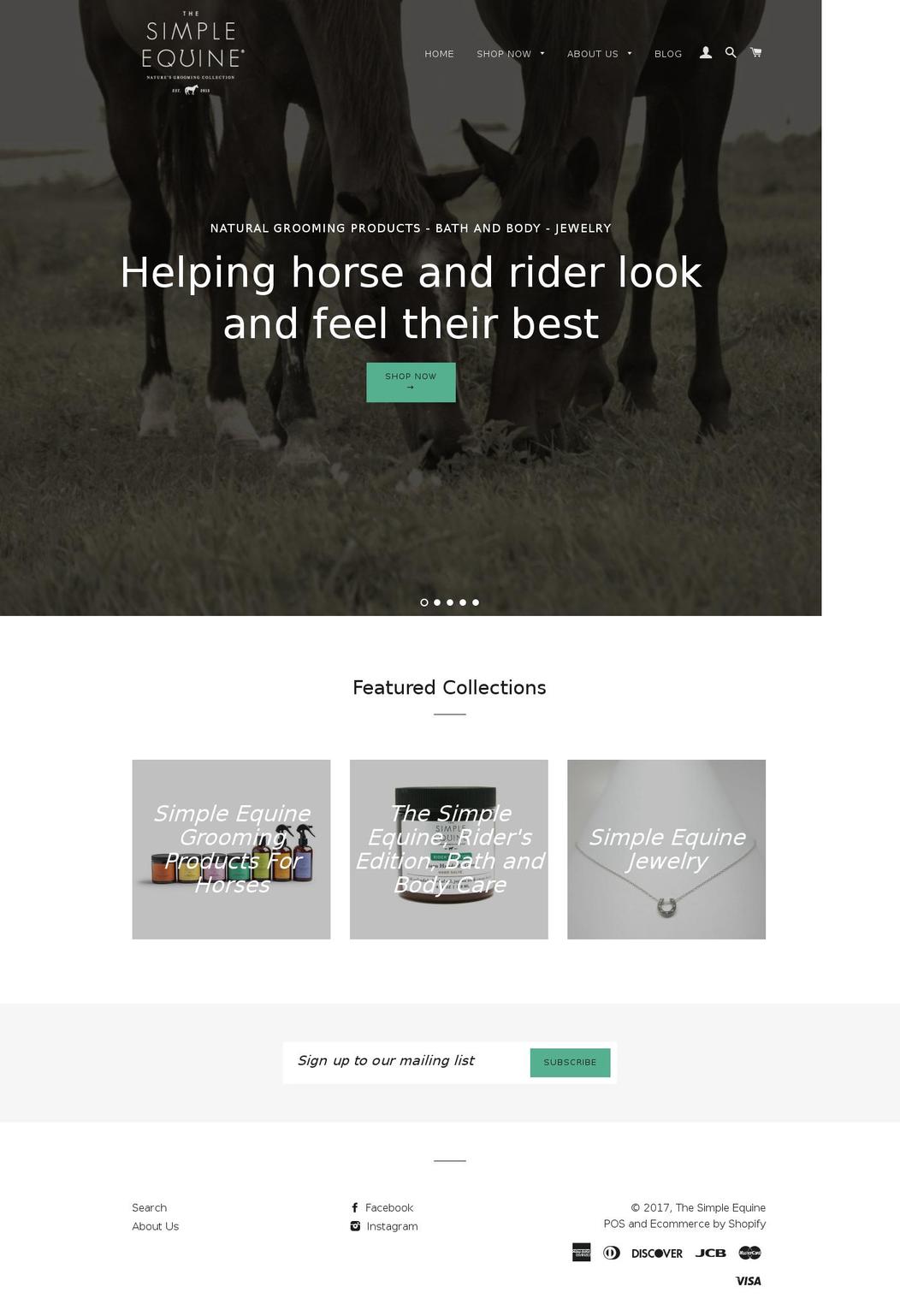 simpleequine.com shopify website screenshot