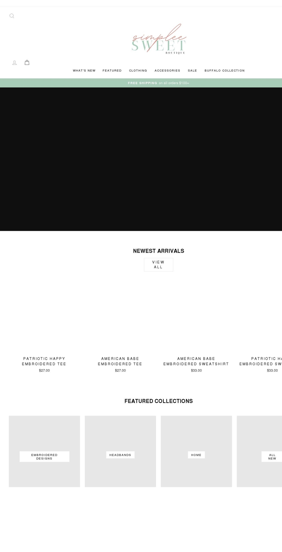 simpleesweetboutique.com shopify website screenshot