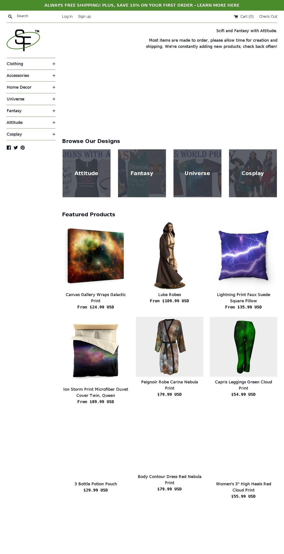 simplefandom.com — Shopify storefront screenshot