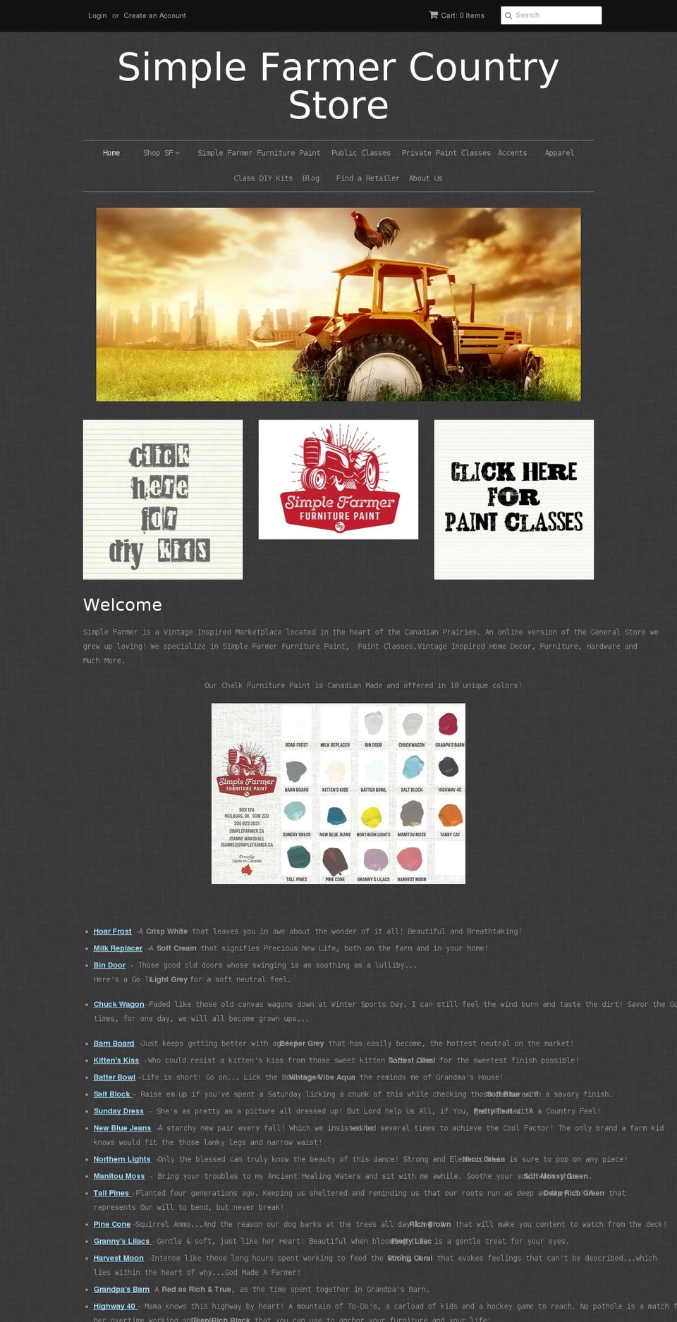 simplefarmer.ca shopify website screenshot