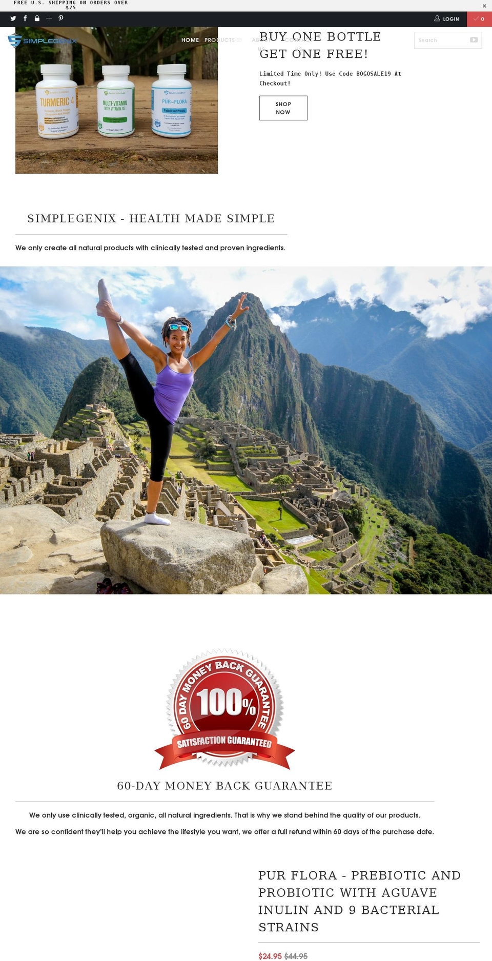 simplegenix.com shopify website screenshot