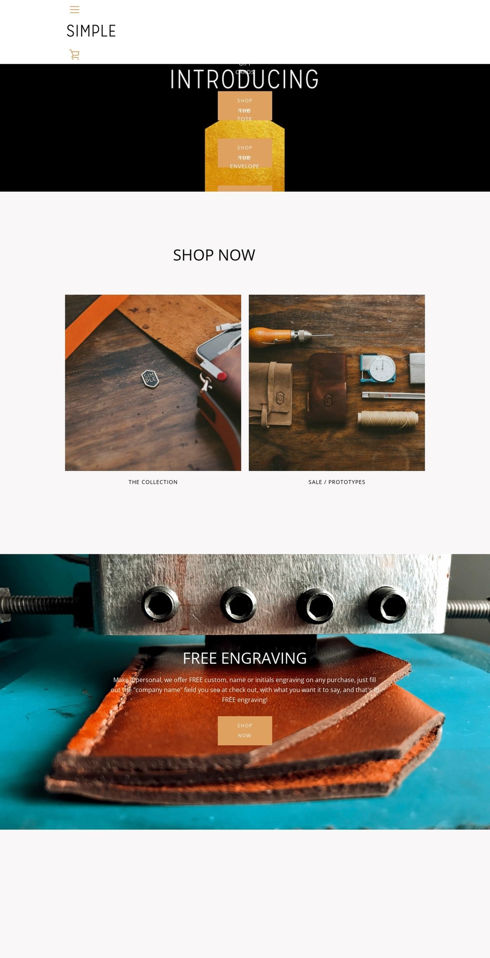simplegoodshop.com — Shopify storefront screenshot