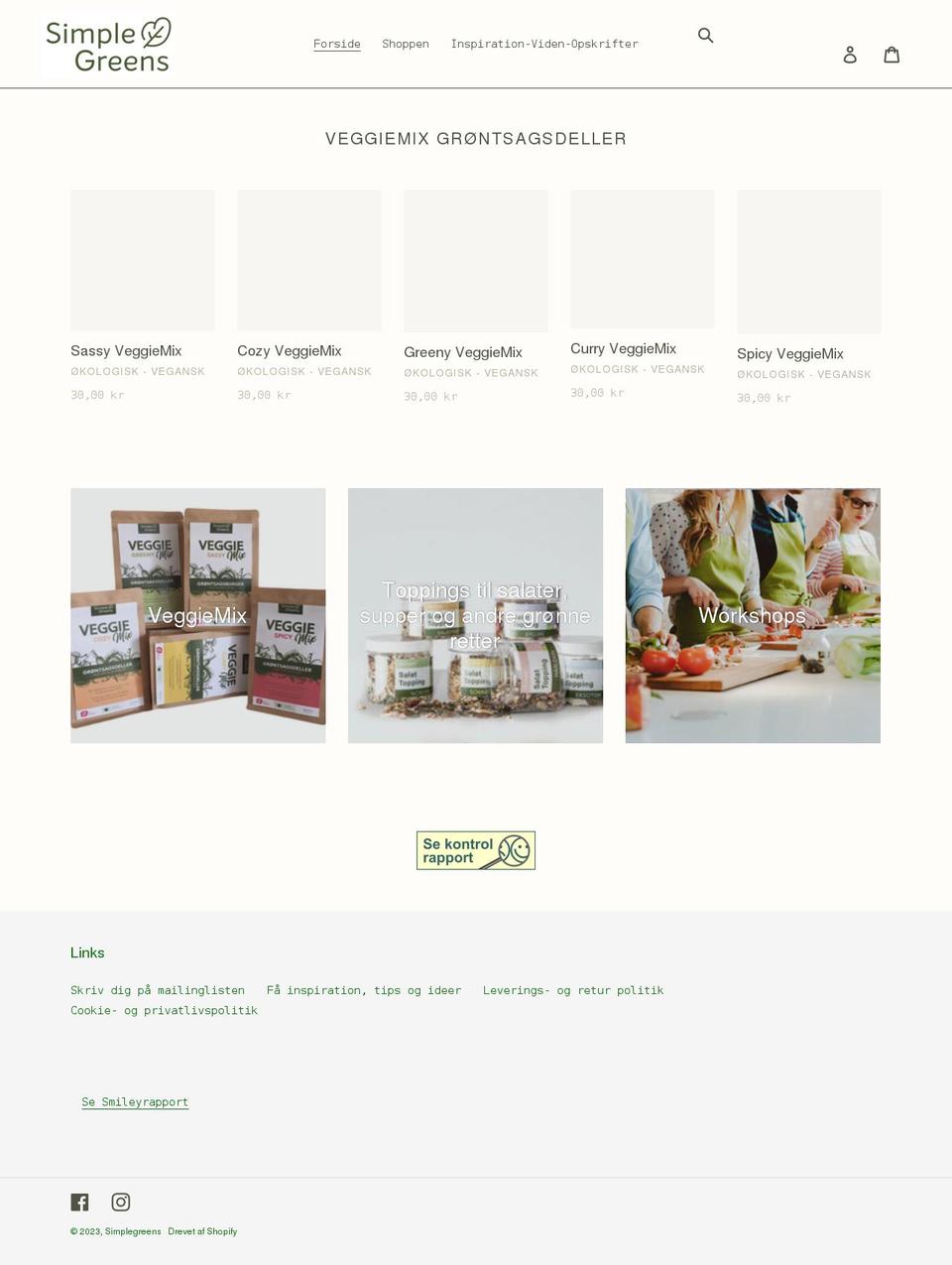 simplegreens.shop shopify website screenshot