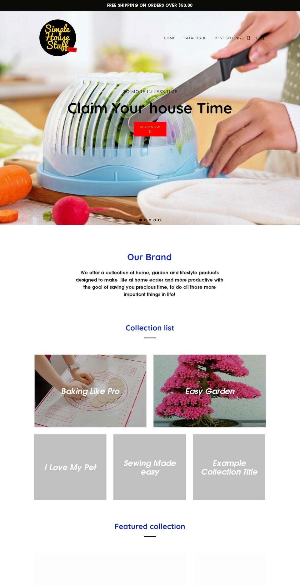 simplehousestuff.com shopify website screenshot