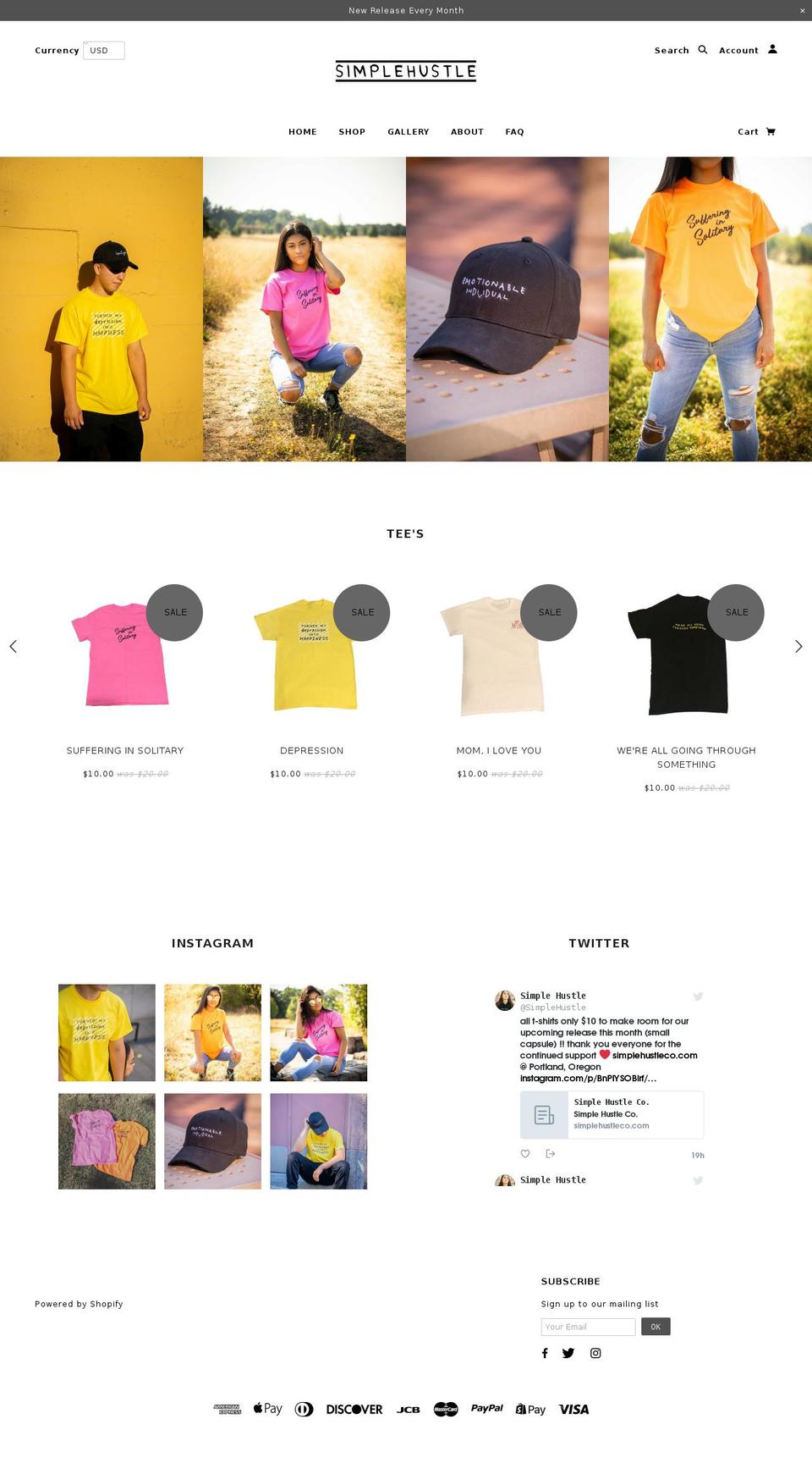 simplehustleco.com — Shopify storefront screenshot