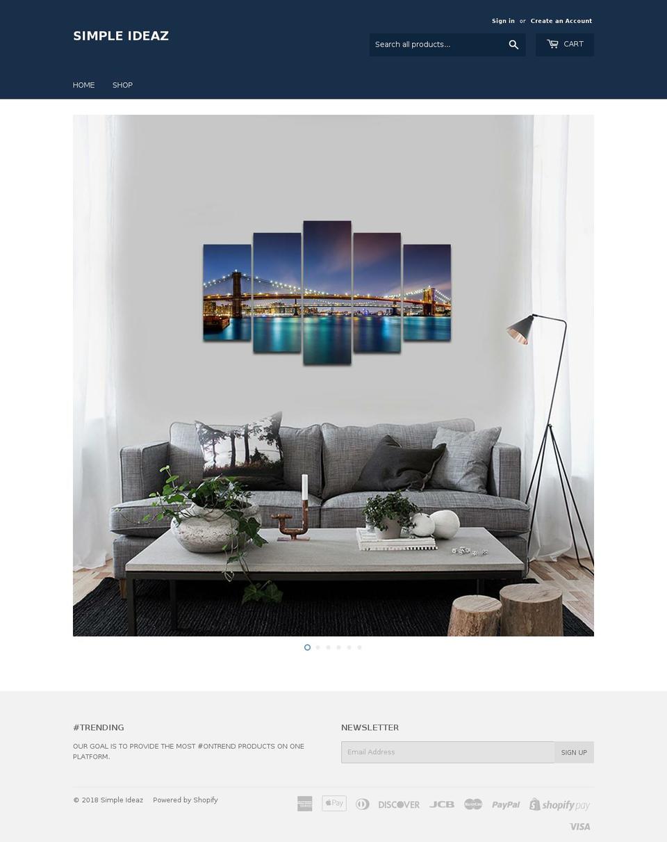 simpleideaz.com — Shopify storefront screenshot