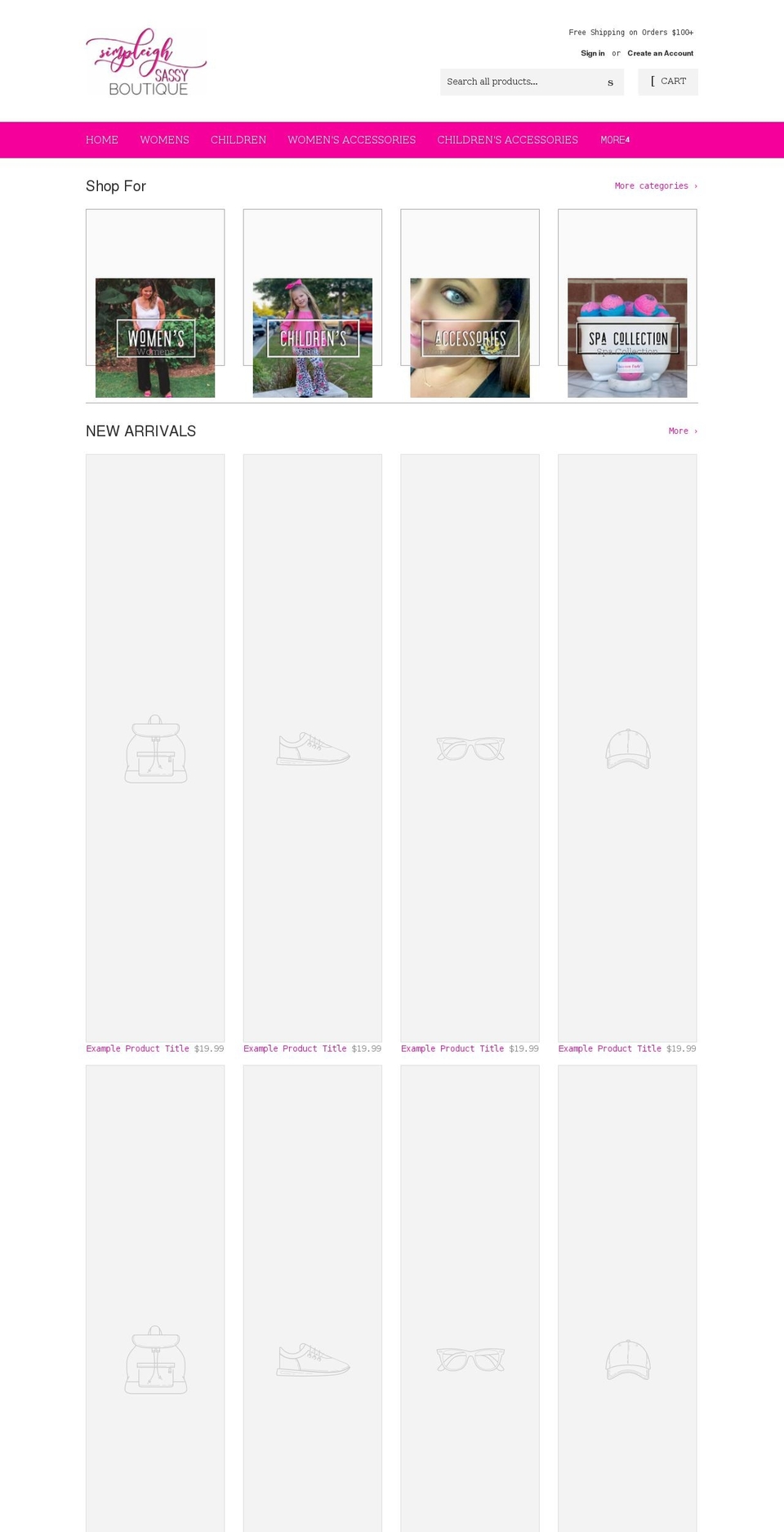 simpleighsassyboutique.com shopify website screenshot