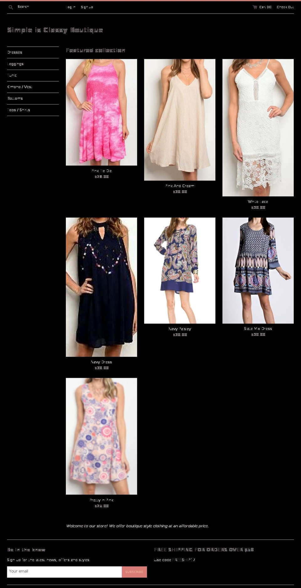 simpleisclassy.com — Shopify storefront screenshot
