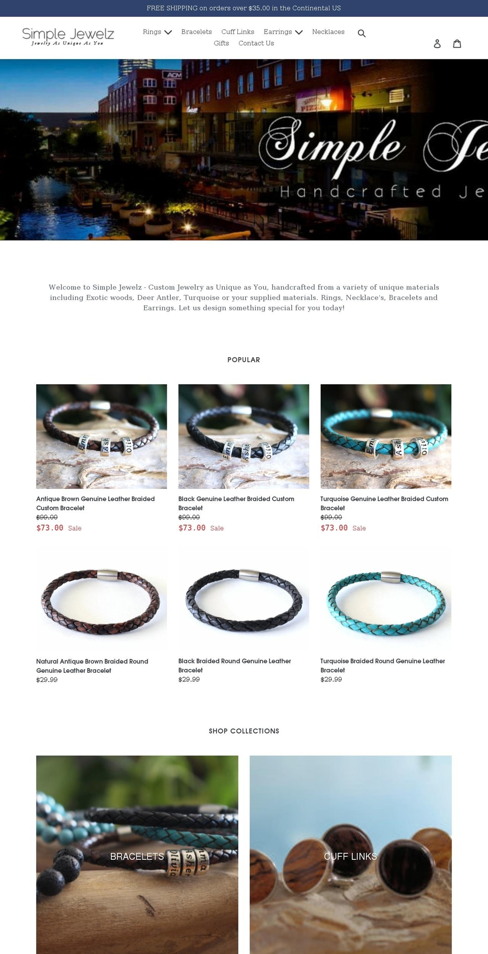 simplejewelz.com shopify website screenshot
