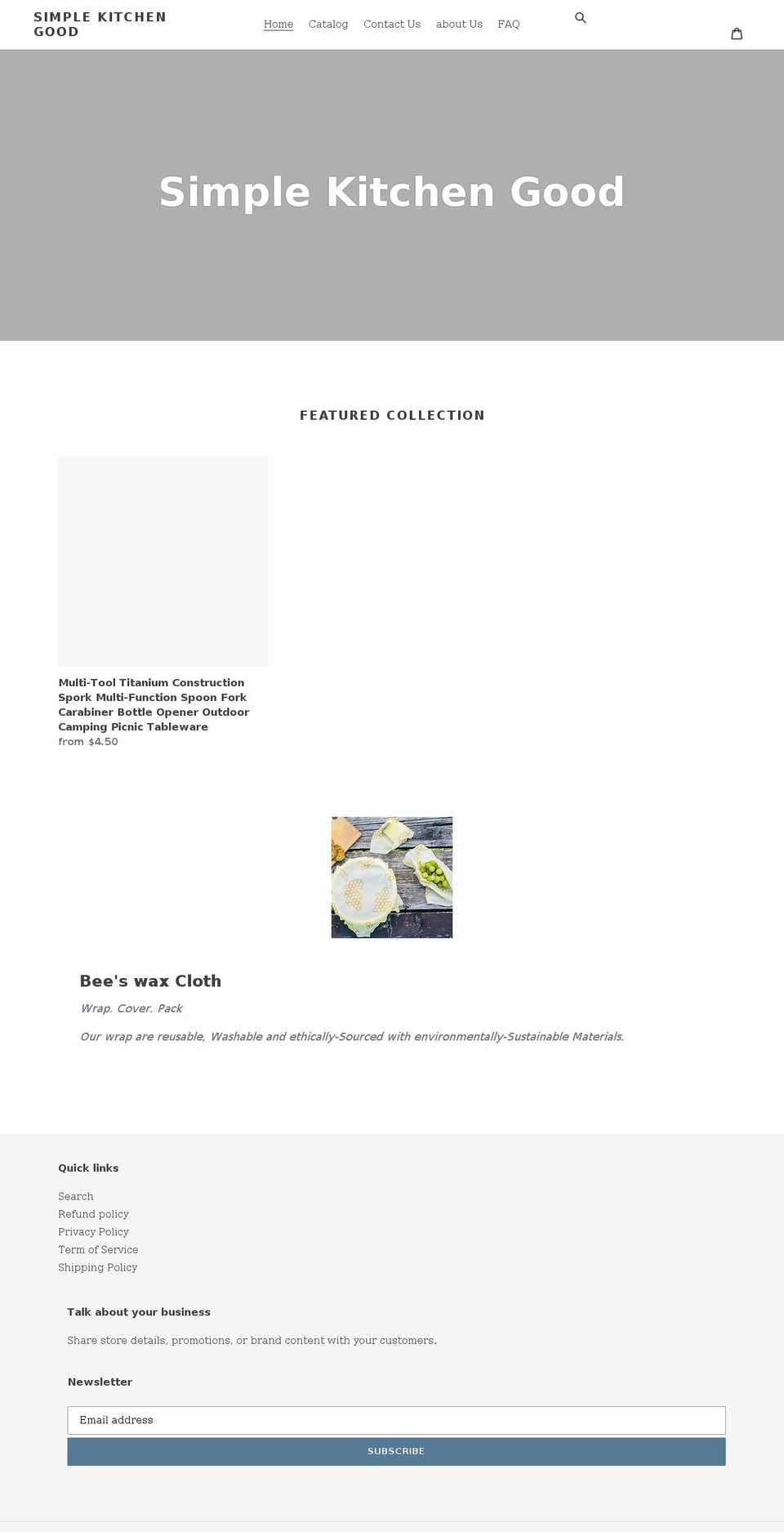 simplekitchengood.com shopify website screenshot