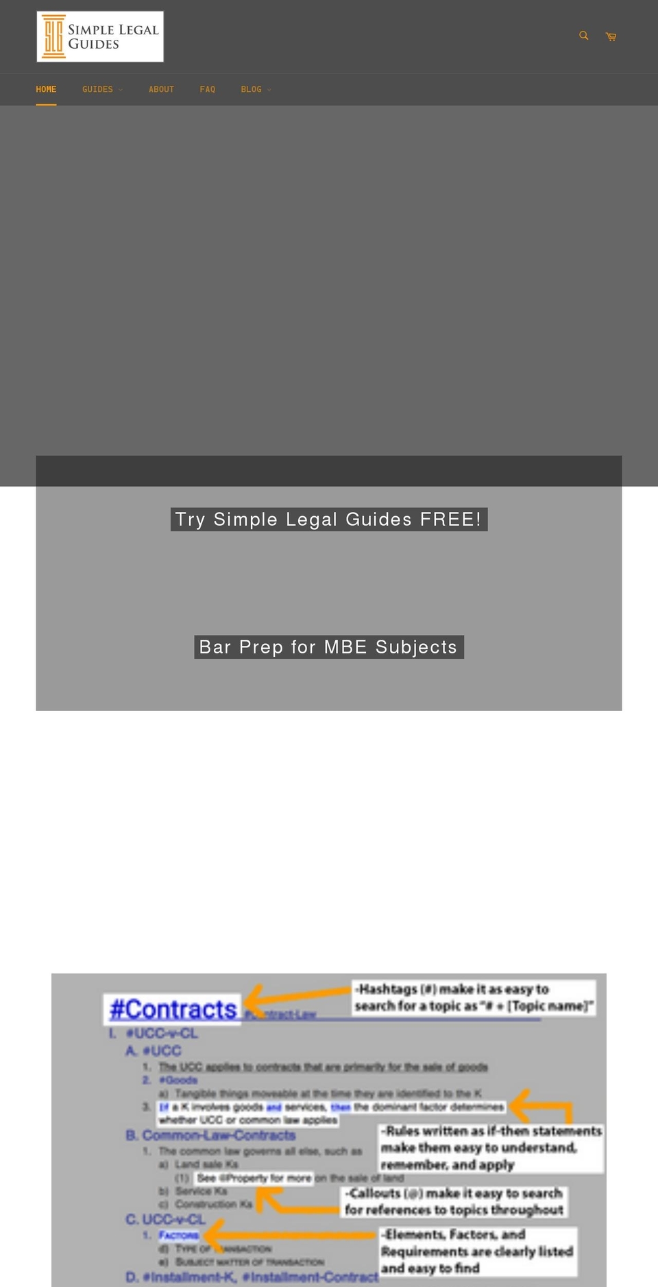 simplelegalguides.com shopify website screenshot