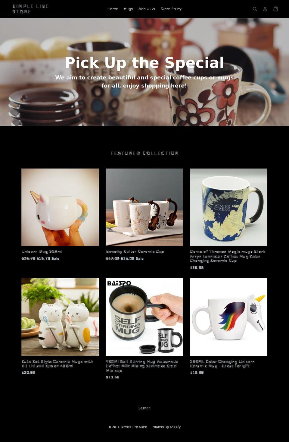 simplelineplus.com — Shopify storefront screenshot
