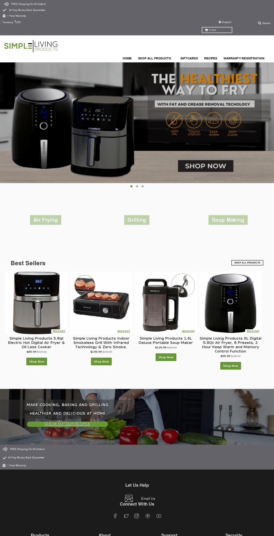 simplelivingproducts.com shopify website screenshot