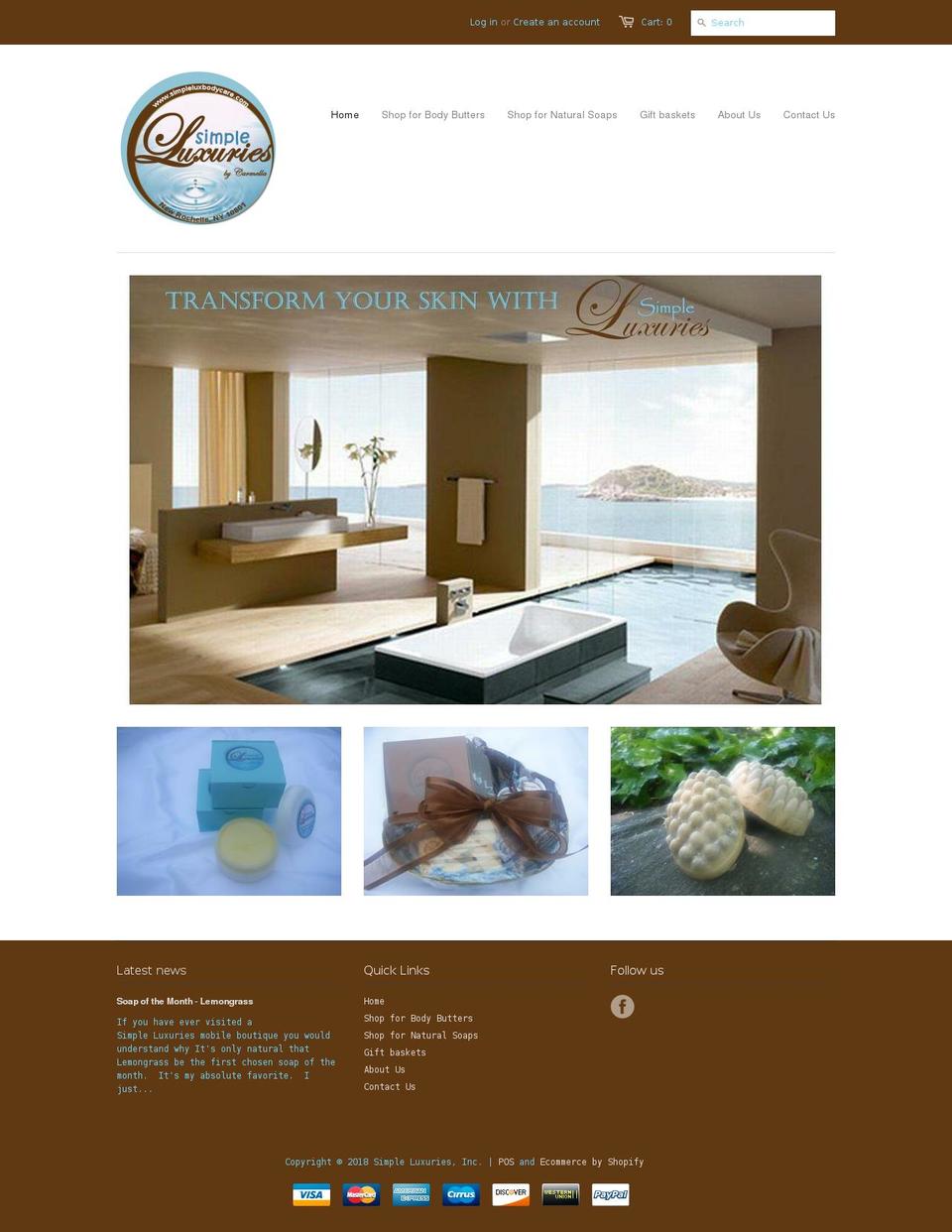 simpleluxbodycare.com shopify website screenshot