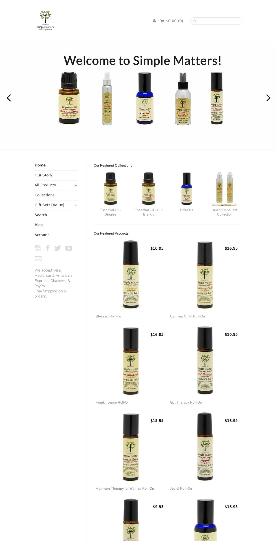 simplematters.net shopify website screenshot