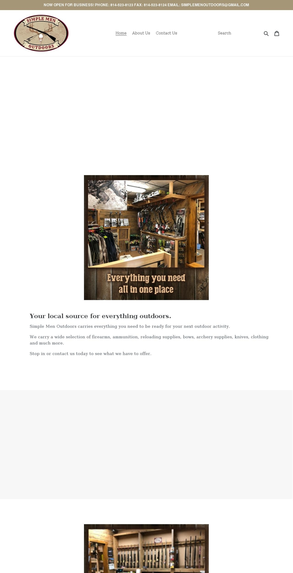 simplemenoutdoors.com shopify website screenshot