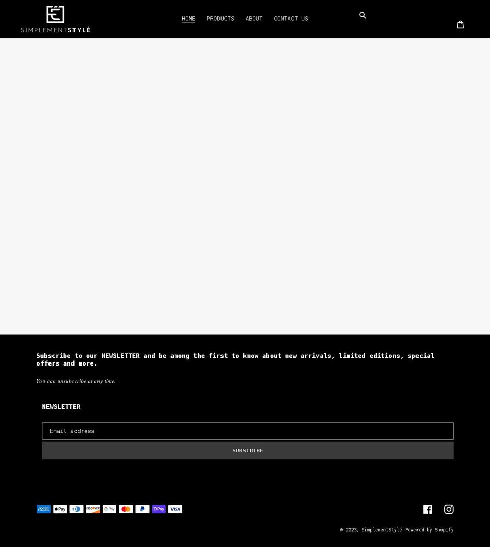 simplementstyle.com shopify website screenshot