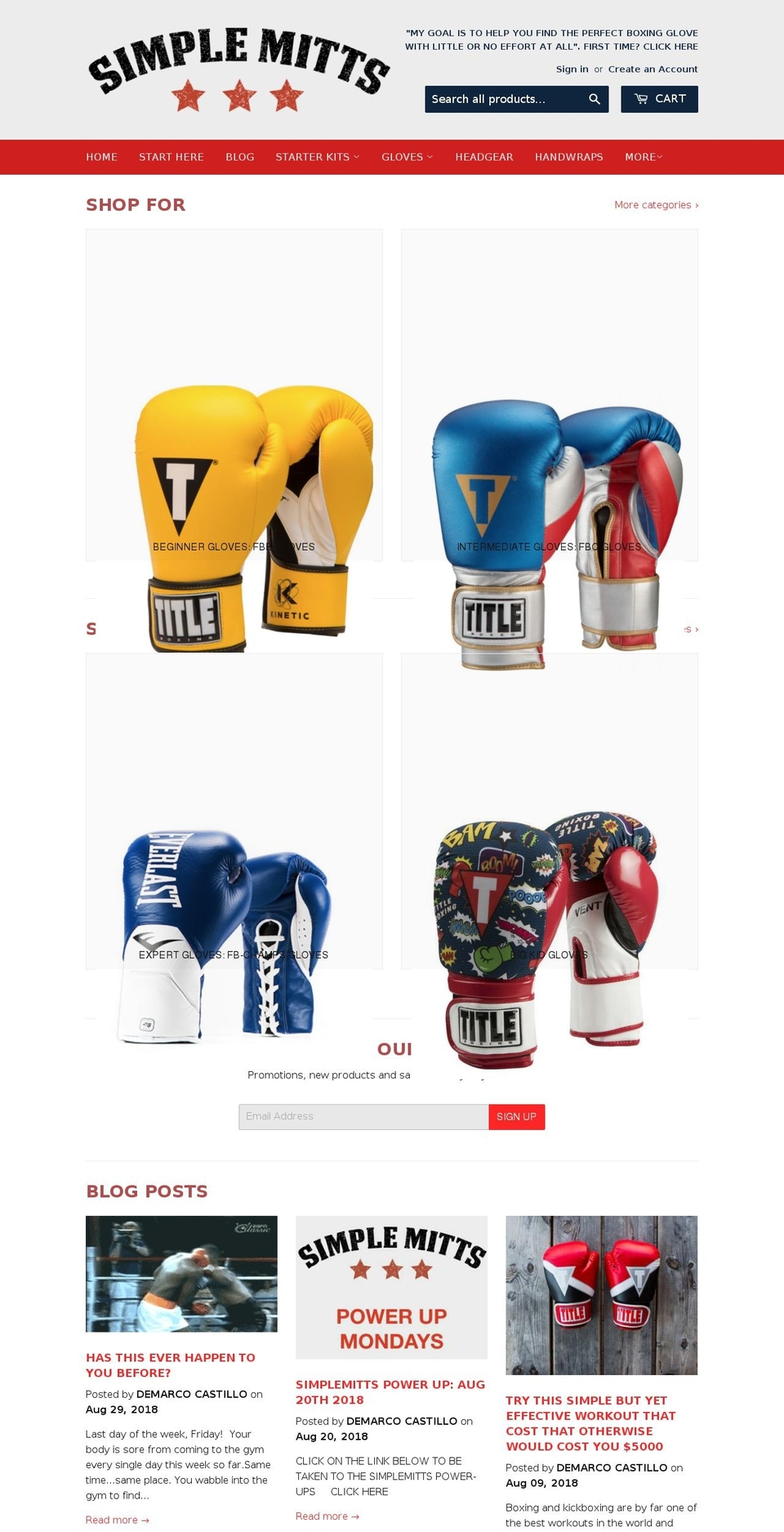 simplemitts.com — Shopify storefront screenshot