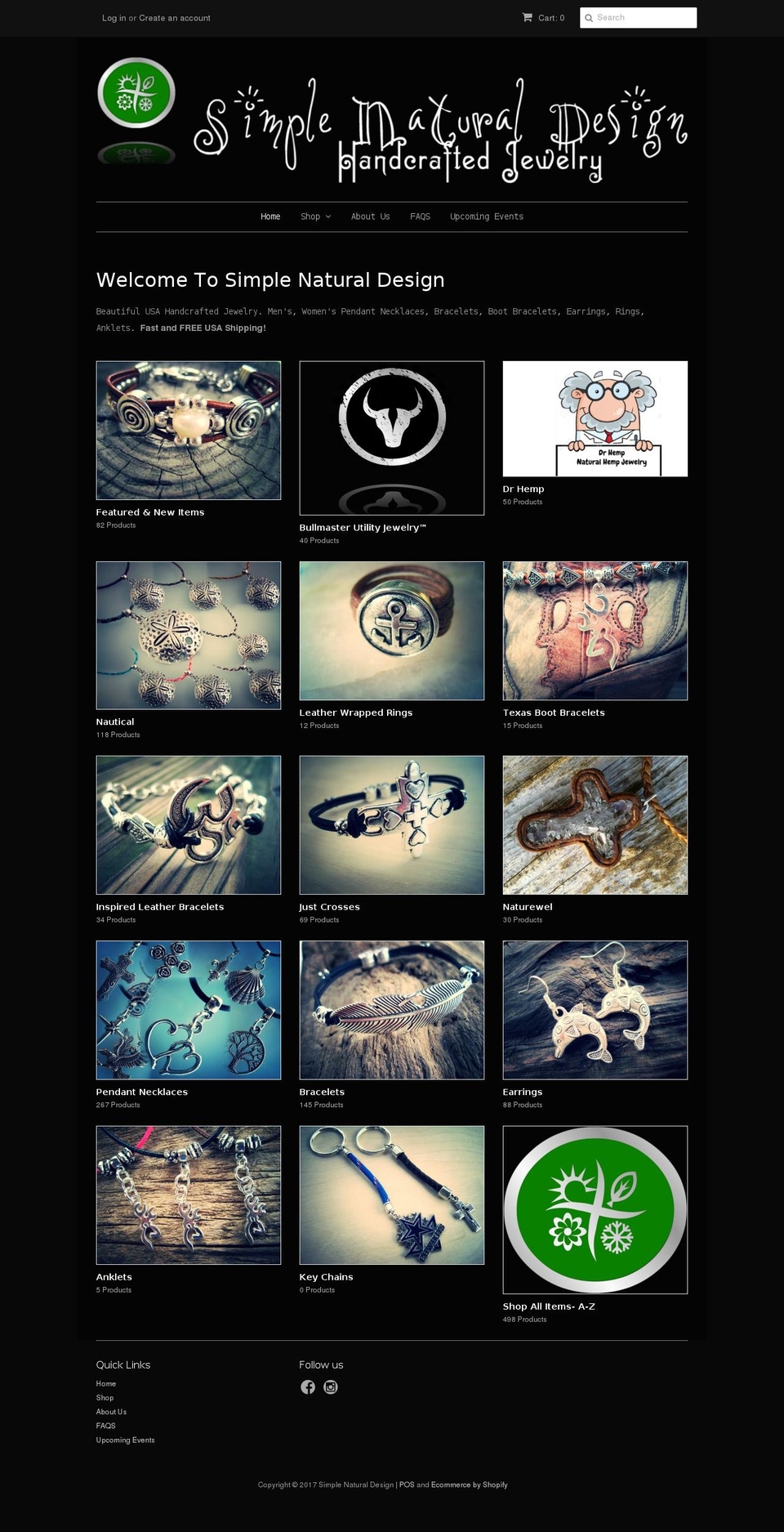 simplenaturaldesign.com shopify website screenshot