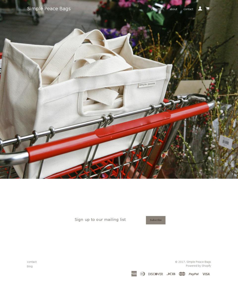 simplepeace.com shopify website screenshot