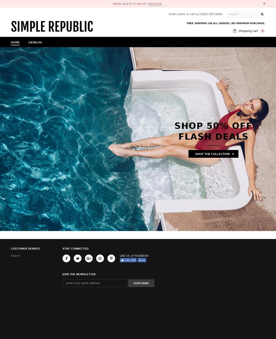 simplerepublic.com — Shopify storefront screenshot