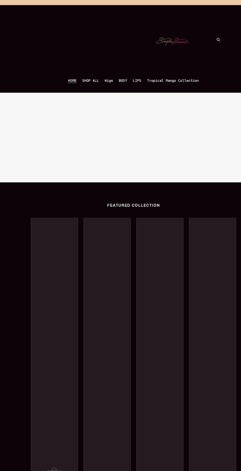 simpleseven7.com shopify website screenshot