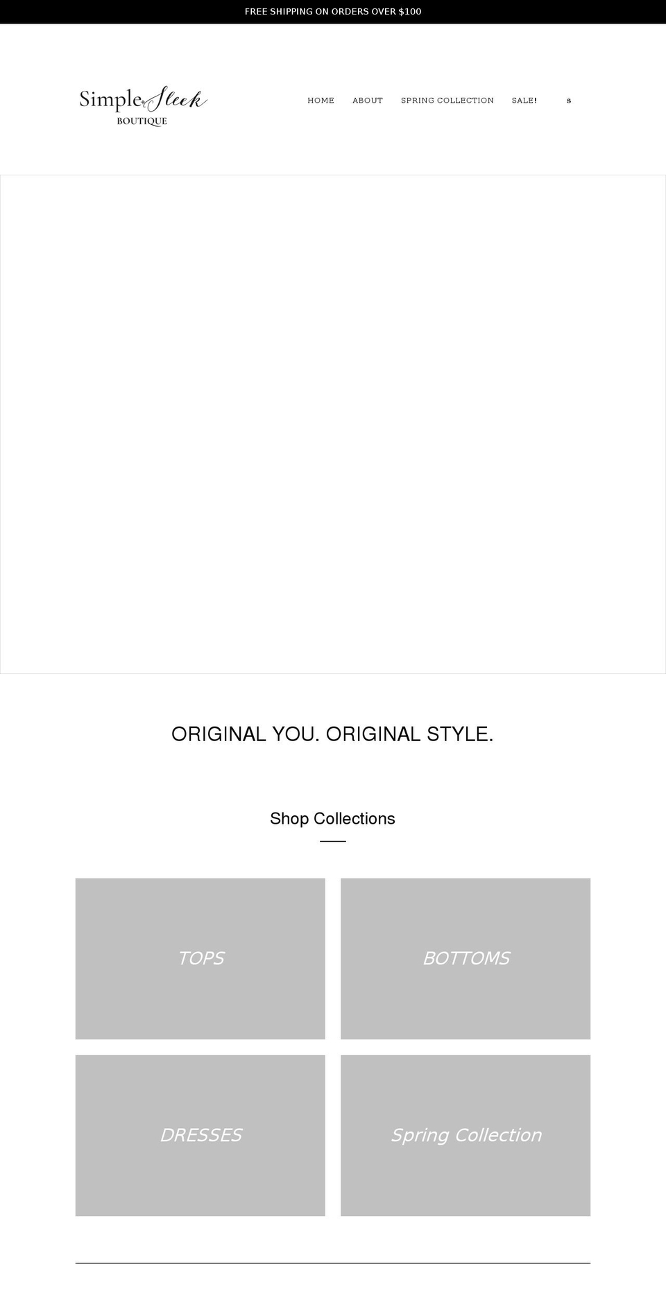 simplesleekboutique.com shopify website screenshot