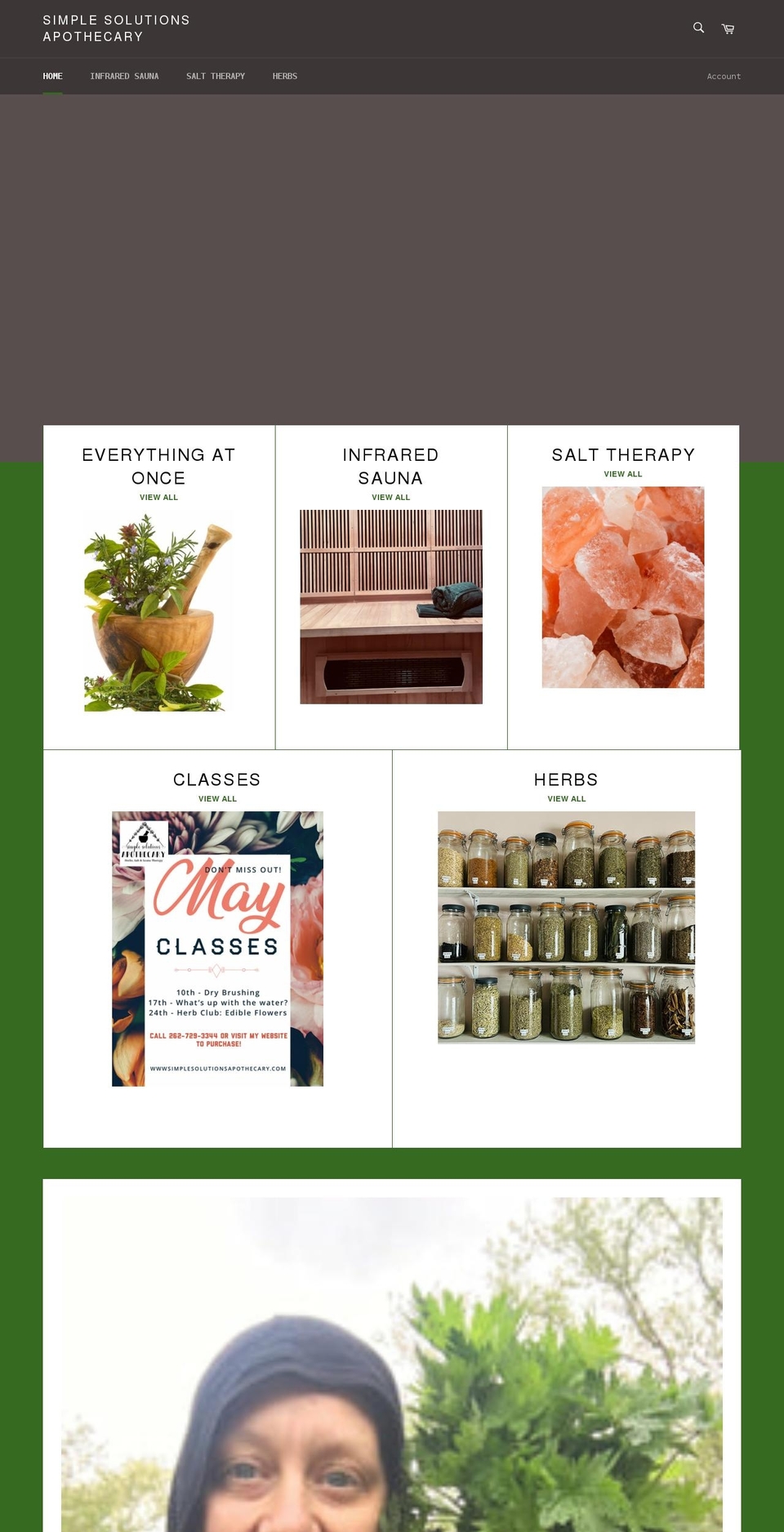 simplesolutionsapothecary.com shopify website screenshot