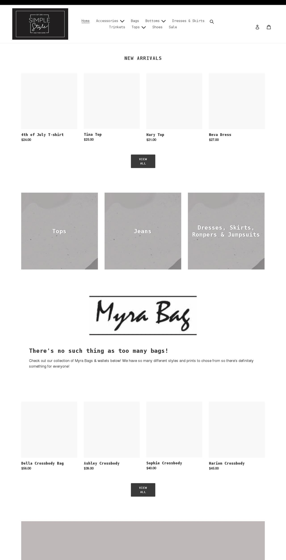 simplestyleshopping.com shopify website screenshot