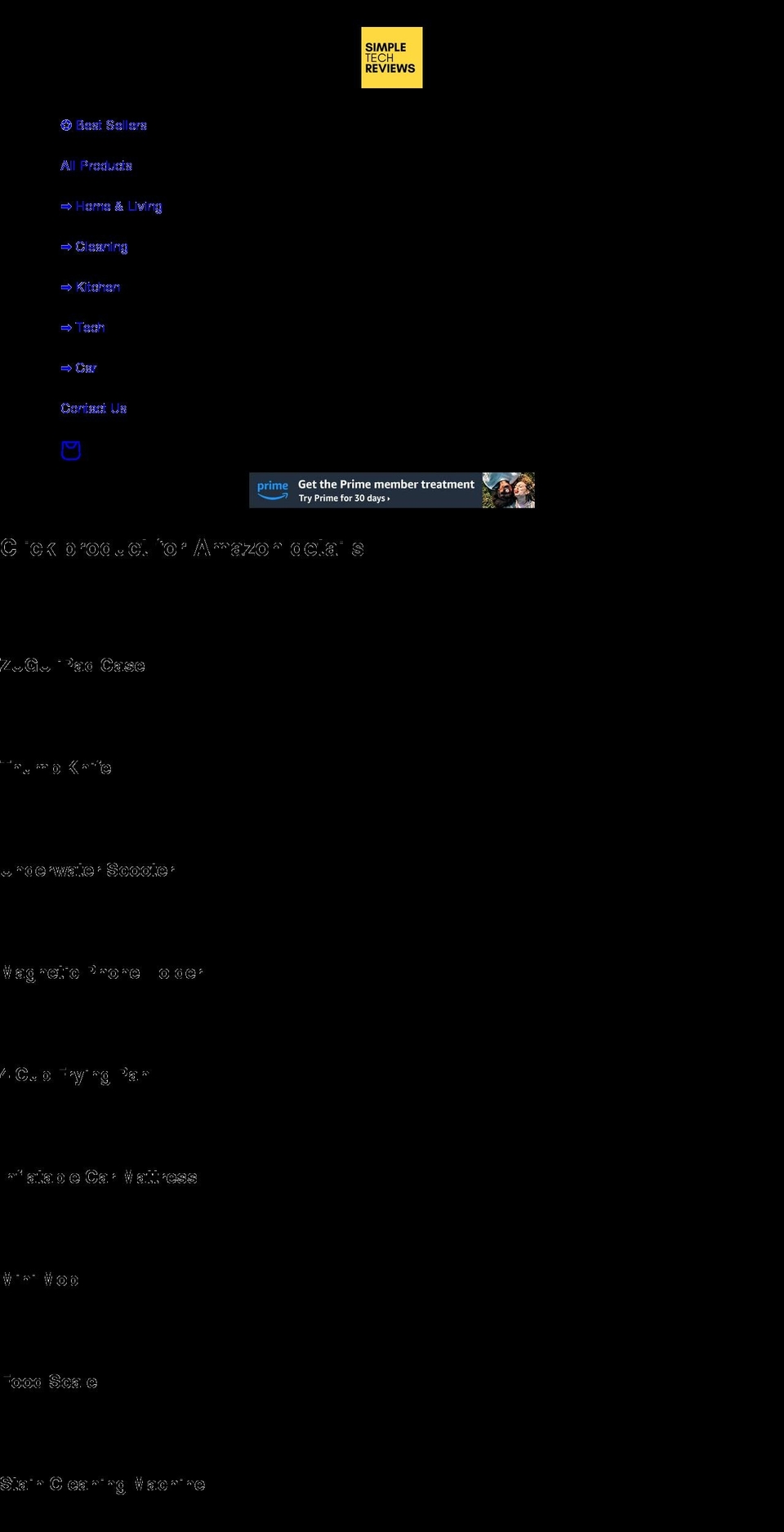 simpletechreviews.com shopify website screenshot