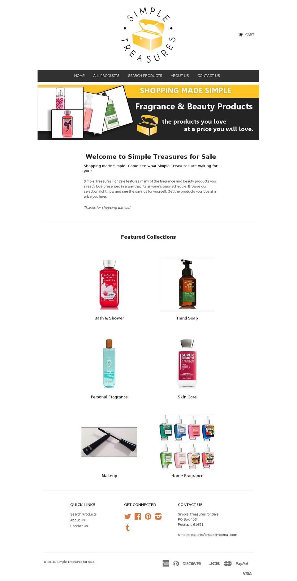simpletreasuresforsale.com shopify website screenshot