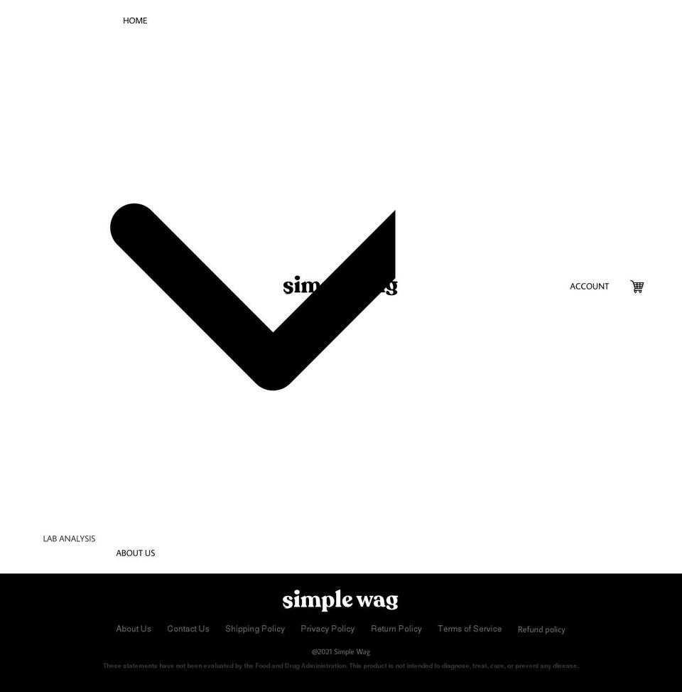 simplewag.com shopify website screenshot