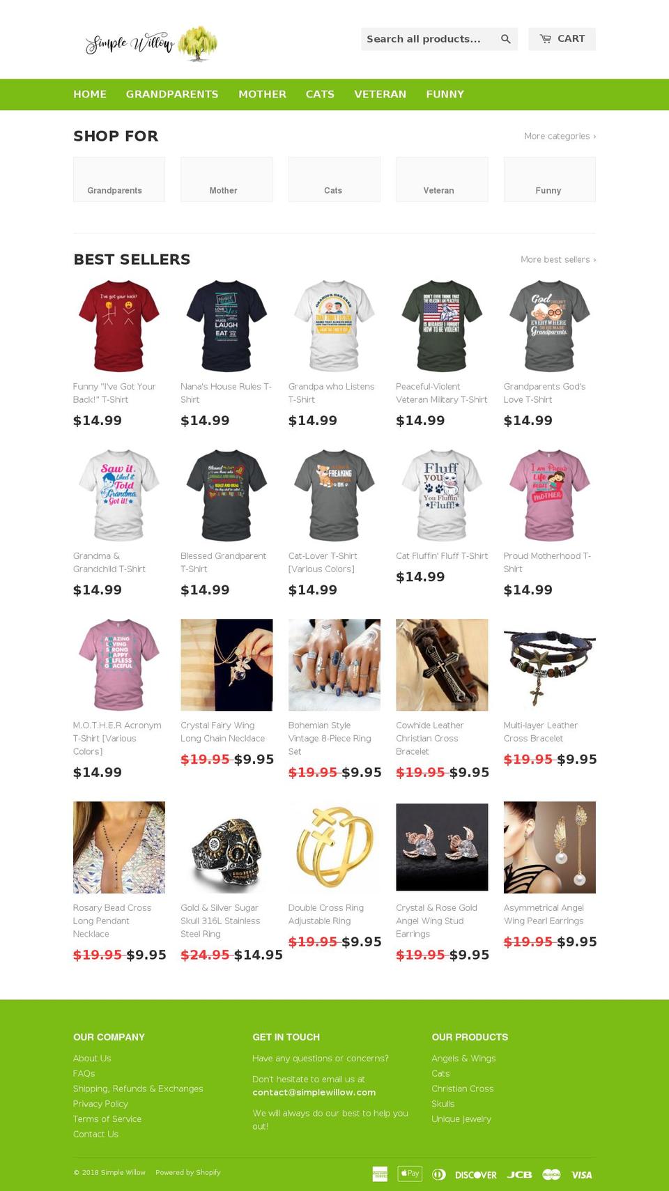 simplewillow.com — Shopify storefront screenshot