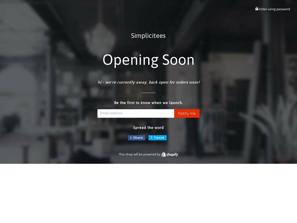 simplicitee.co.uk shopify website screenshot