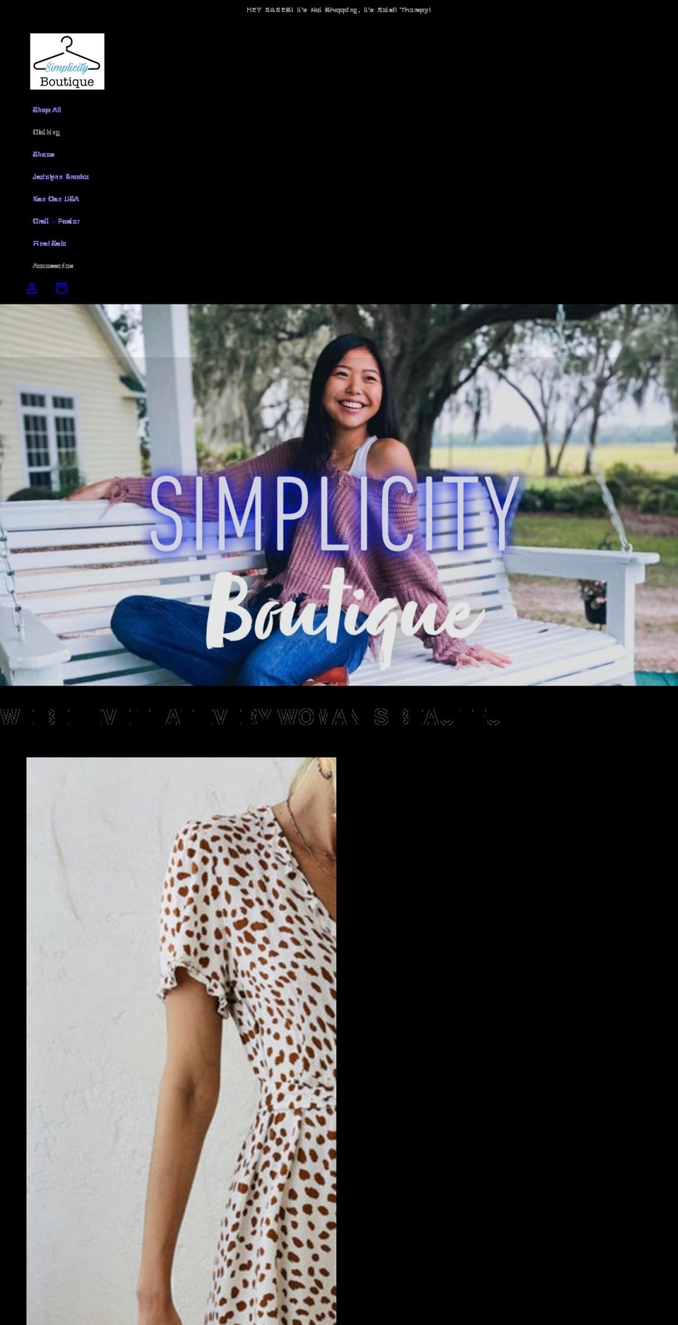 simplicitybybayley.com shopify website screenshot