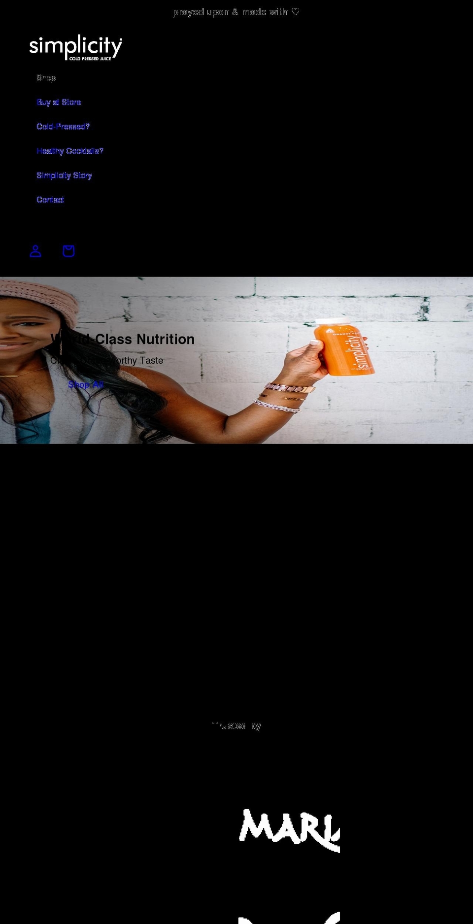 simplicityjuice.com shopify website screenshot