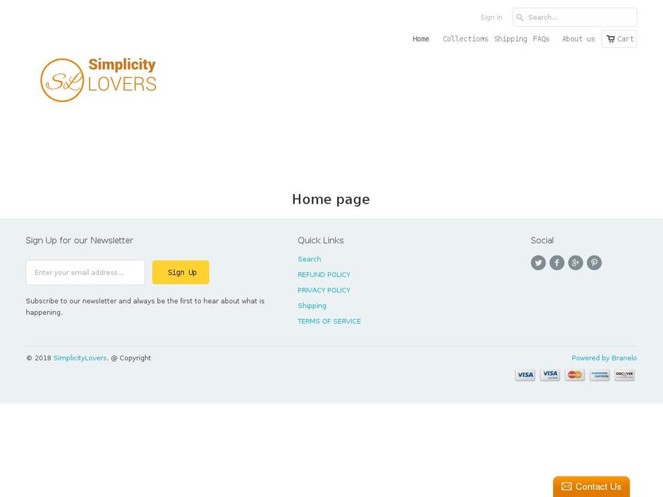 theme-dropshipping-revolution Shopify theme site example simplicitylovers.com