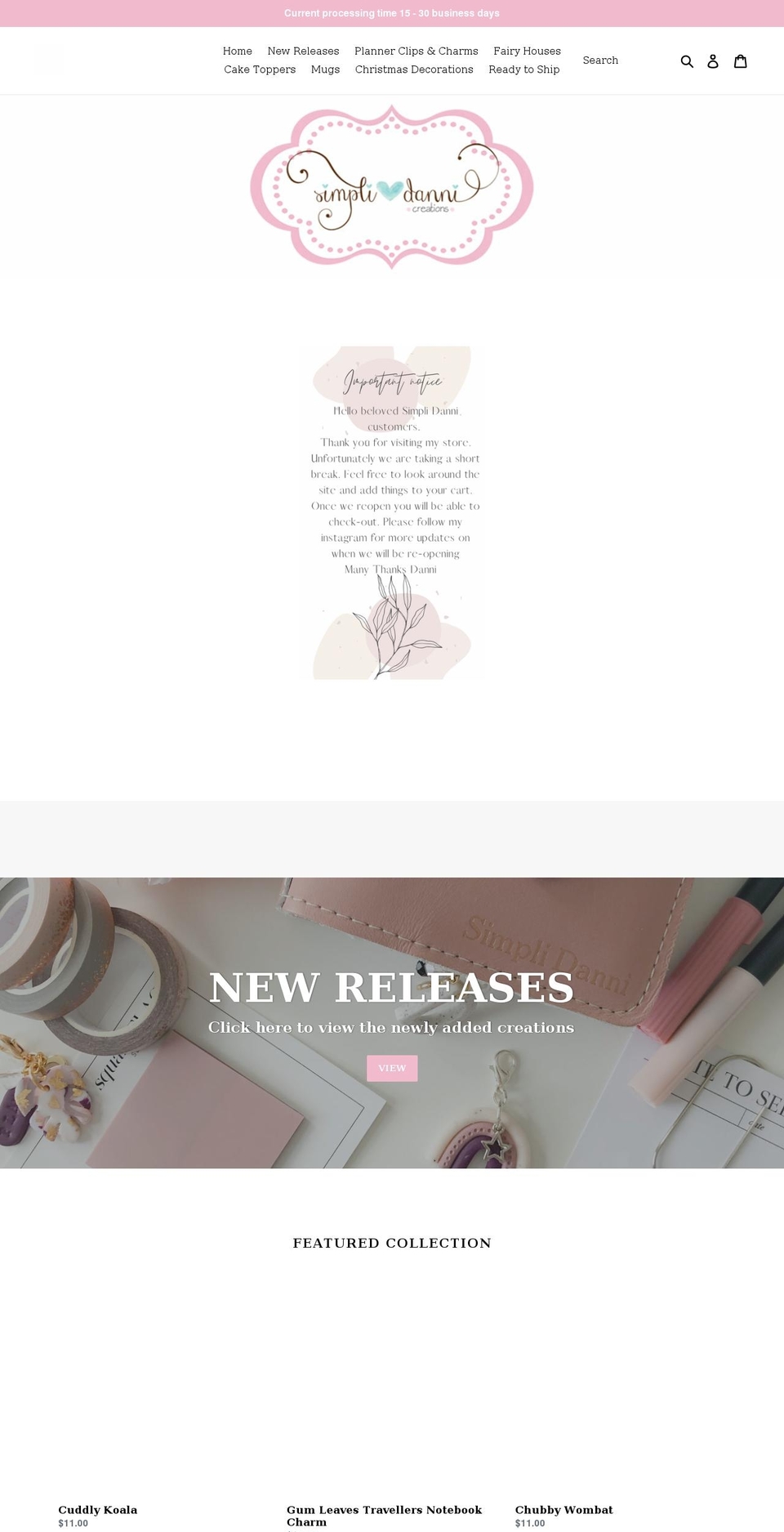 simplidannicreations.com shopify website screenshot