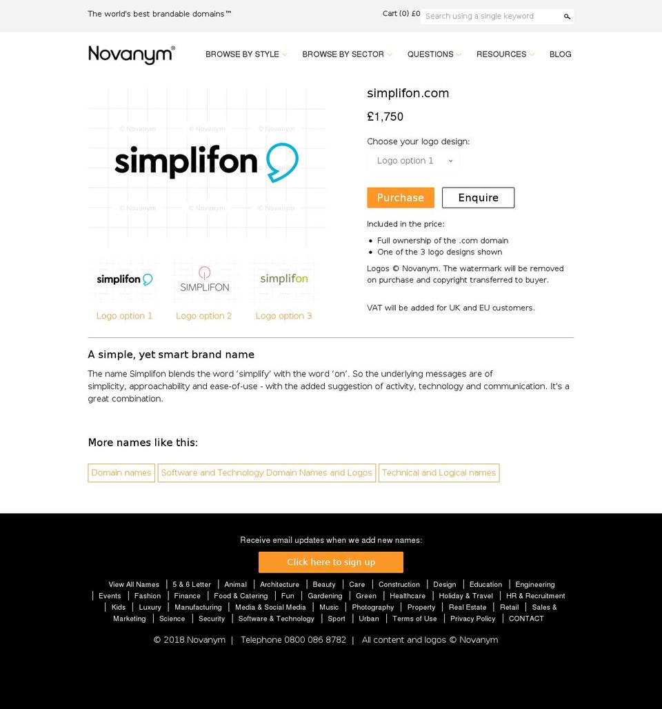 LIVE + Wishlist Email Shopify theme site example simplifon.com
