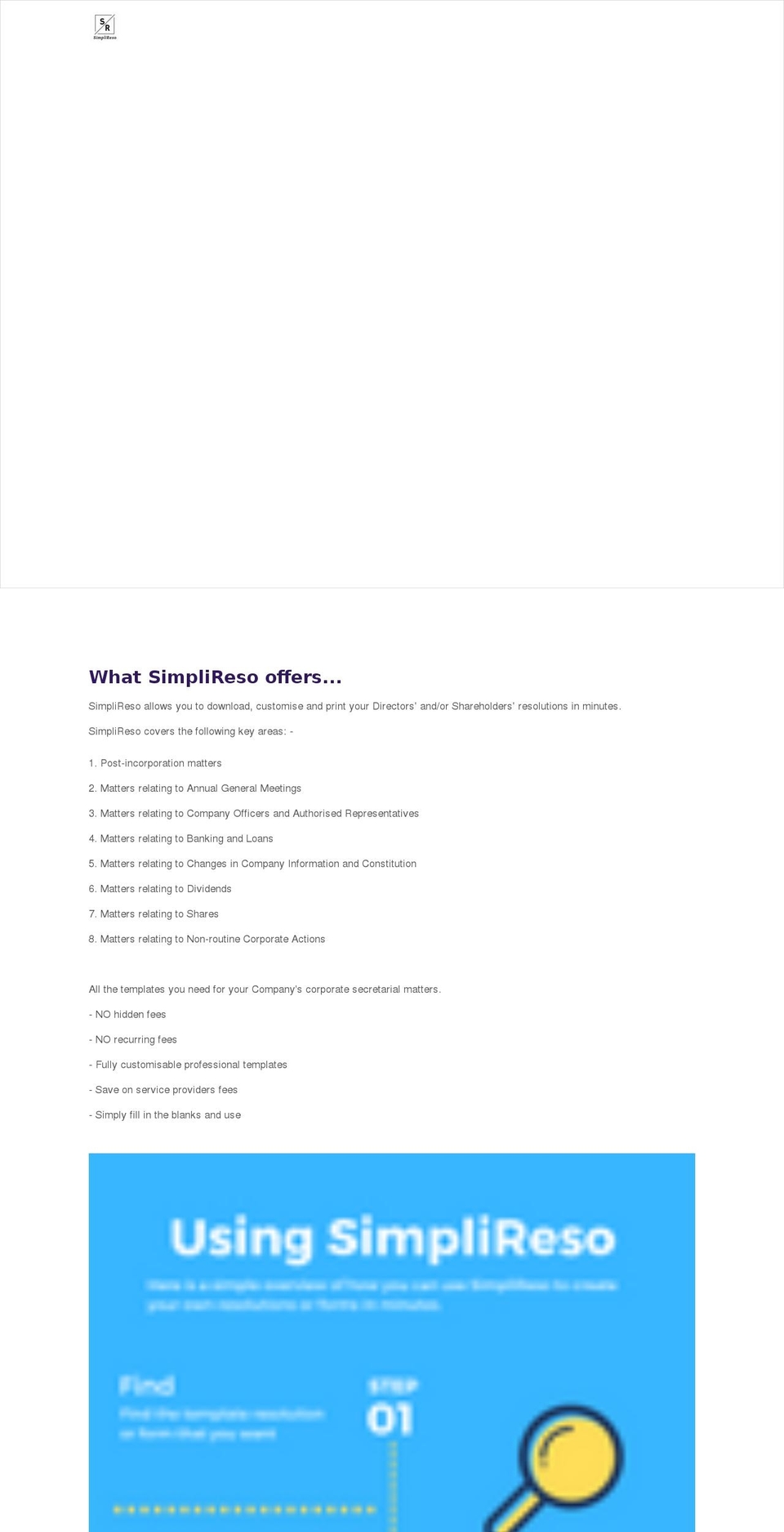 simplireso.com shopify website screenshot