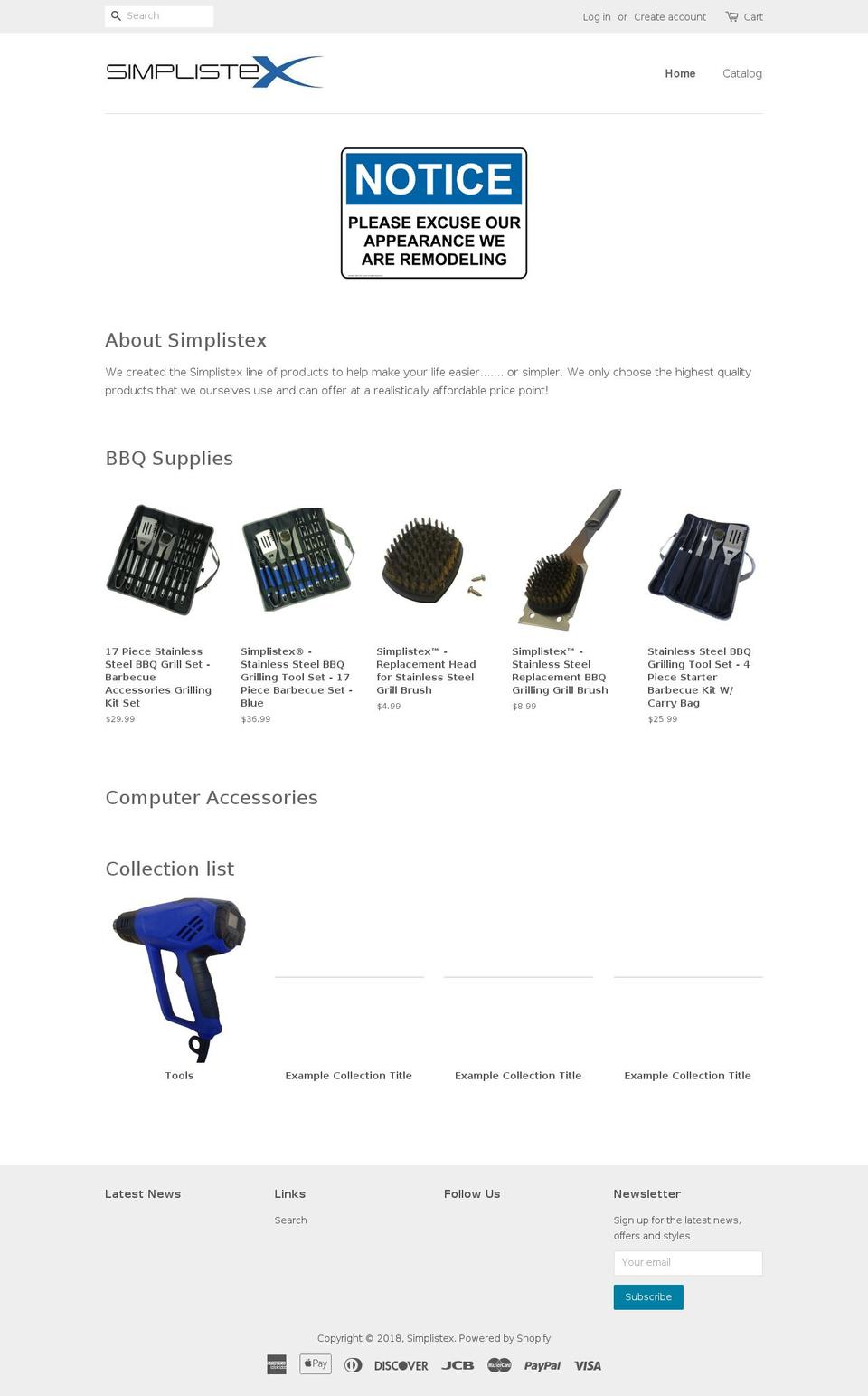 simplistex.com shopify website screenshot