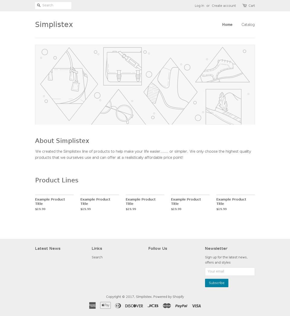 simplistex.info shopify website screenshot