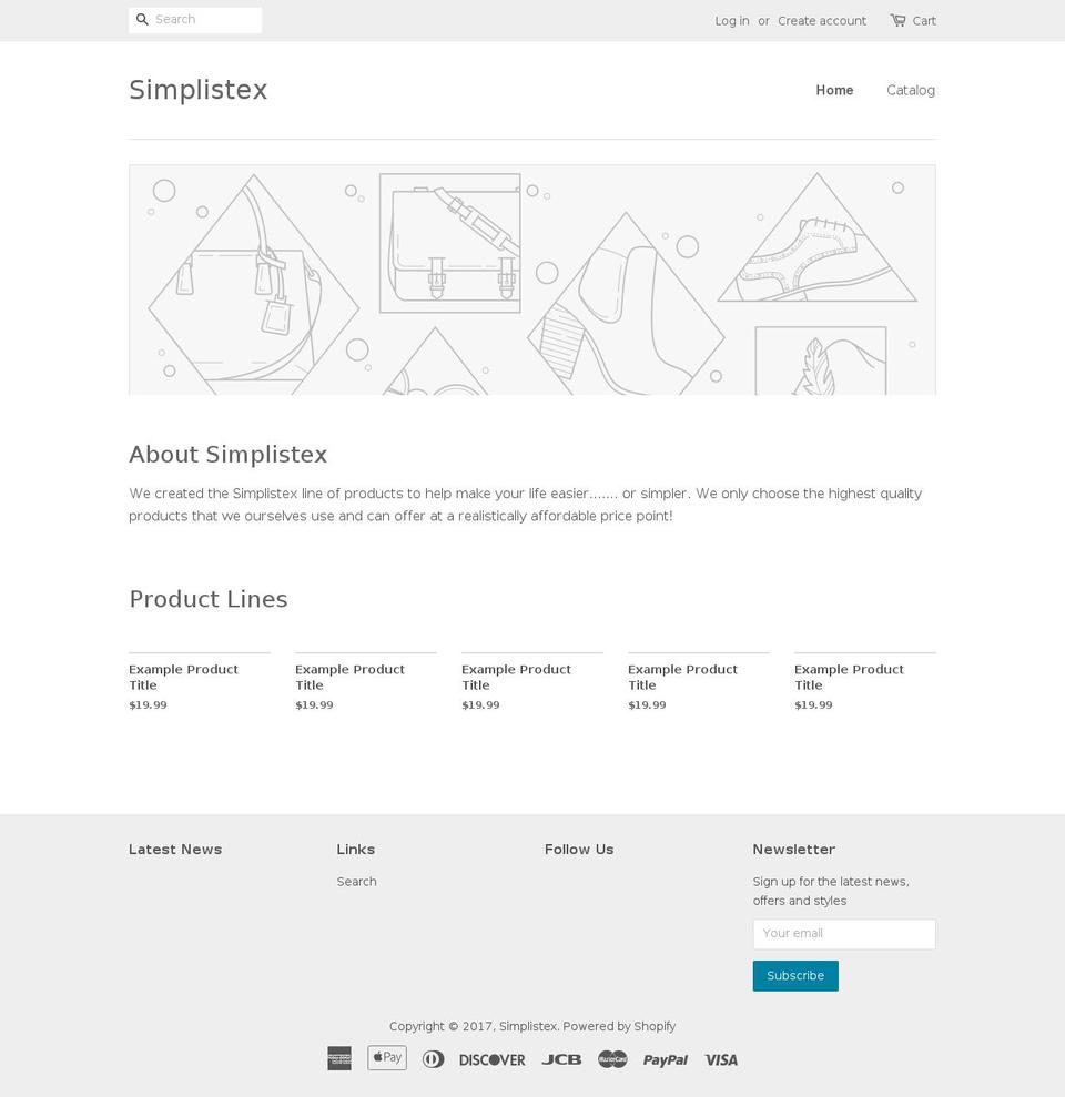 simplistex.net shopify website screenshot