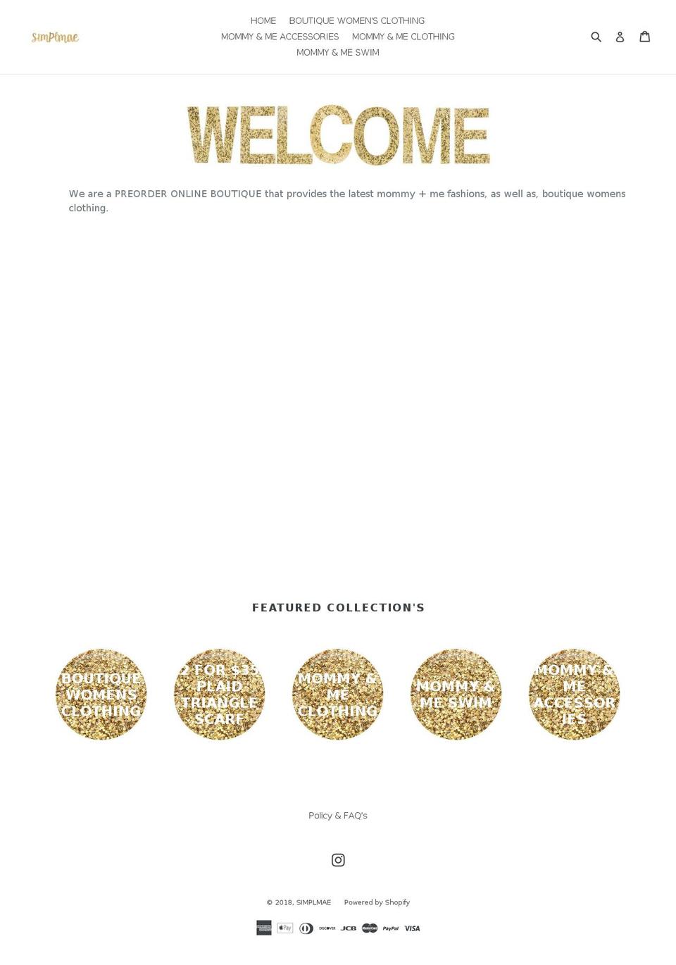 simplmae.com — Shopify storefront screenshot