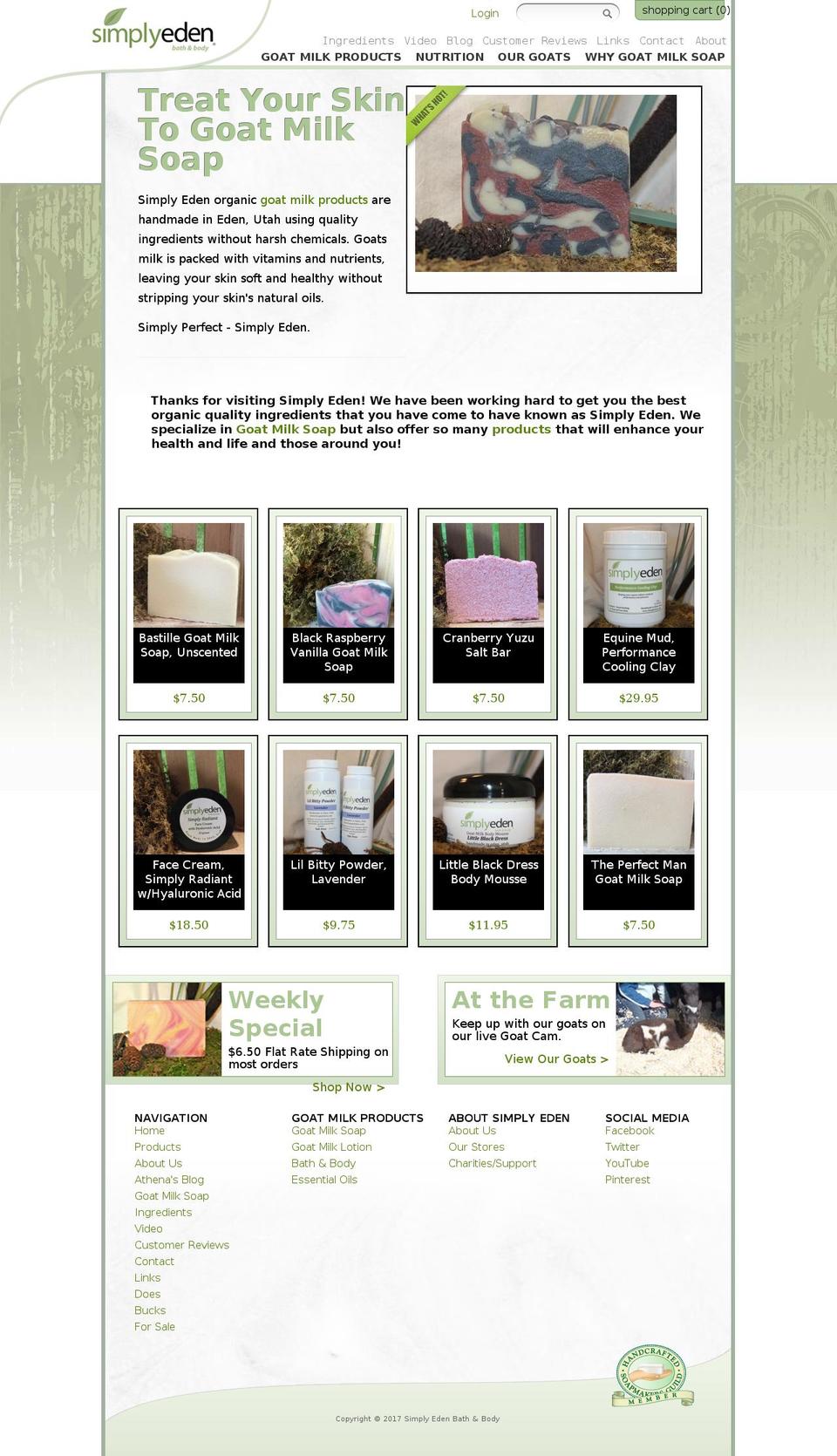 Woodland Shopify theme site example simply-eden.net