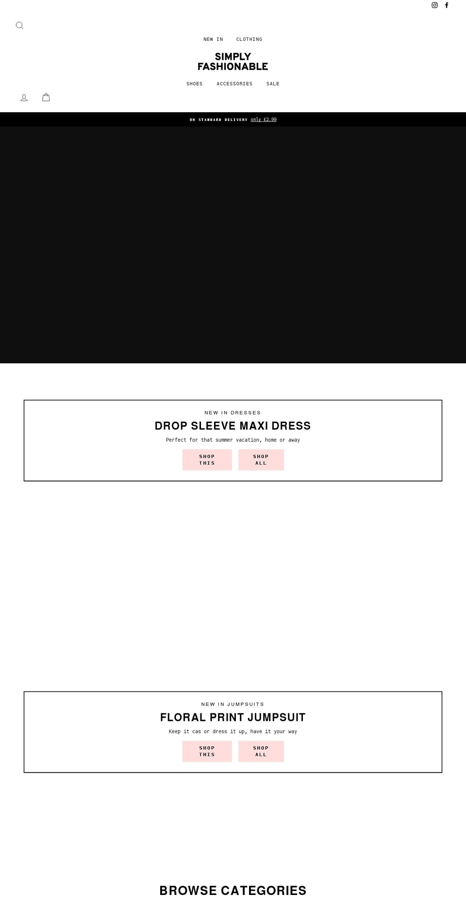 simply-fashionable.com shopify website screenshot