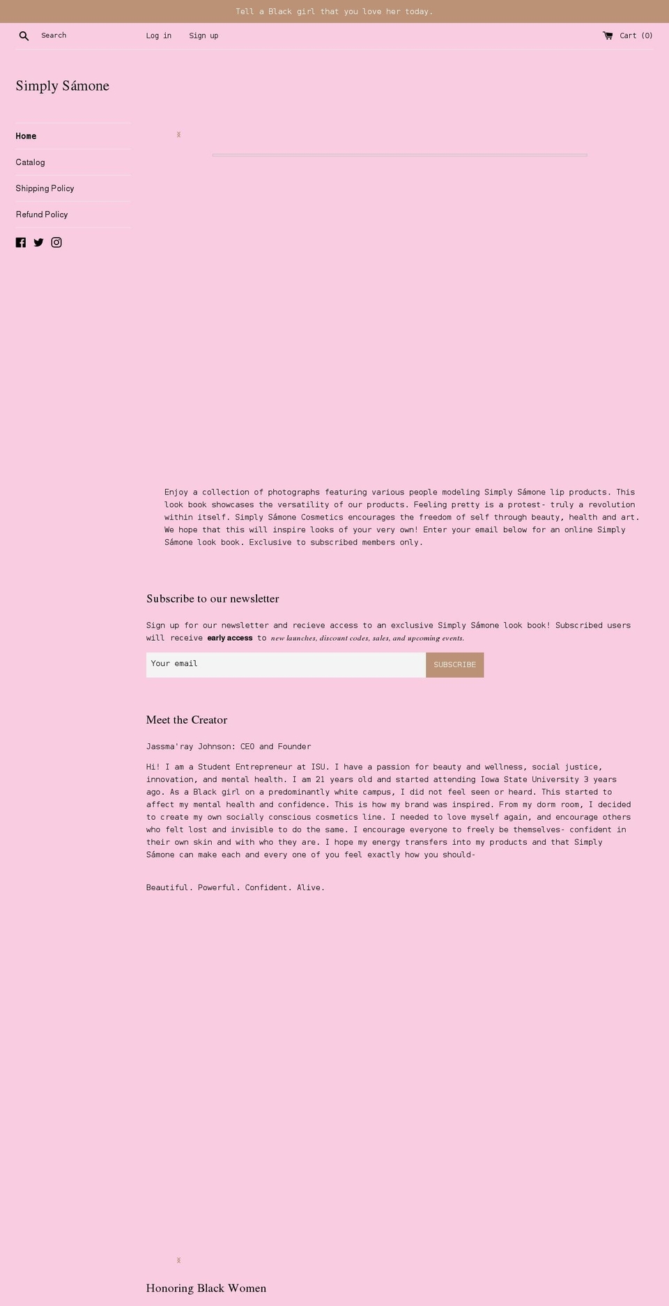 simply-samone.com shopify website screenshot