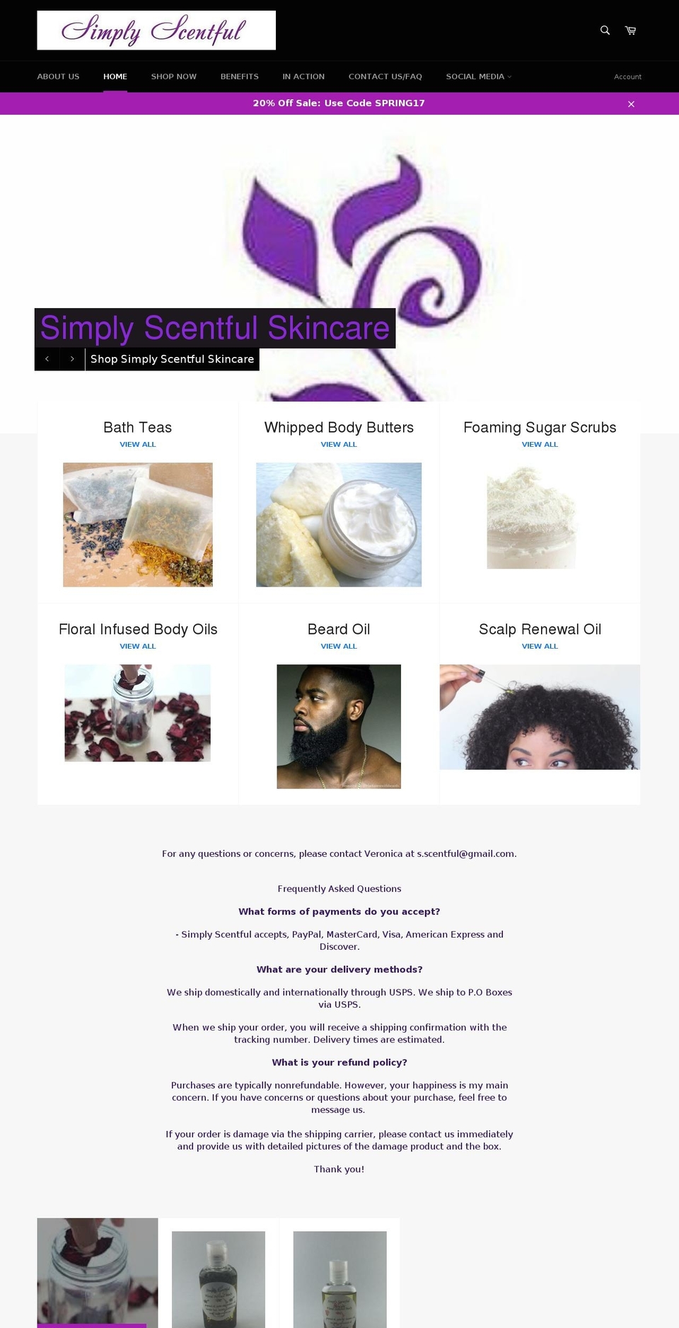 simply-scentful.com shopify website screenshot